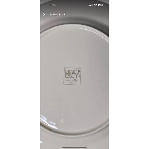 Mikasa Fine China “Estre Radison” Dinner Plates – Set of 5 – Made in Japan - Picture 9 of 9